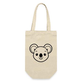 Koala-Gesicht - Geschenkbeutel für Flaschen - Natur - Vorne