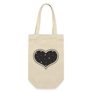 Heart Stitched – Design minimaliste de cœur - Sac à bouteille - nature - Devant
