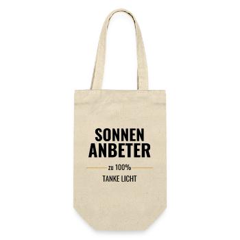 Sonnenanbeter zu 100% Tanke Licht - Geschenkbeutel für Flaschen - Natur - Vorne