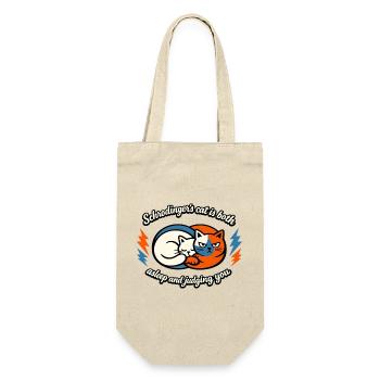 Schrödinger's cat: Sleeping and judging - Gift Bag for Bottles - nature - Front
