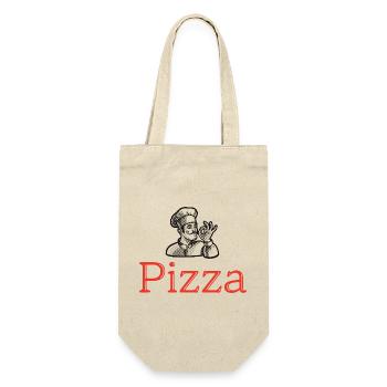 Pizza Chef - Gift Bag for Bottles - nature - Front