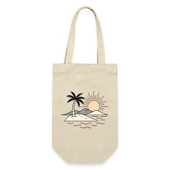 Minimal Tropical Island Sunset Vacation Design - Gift Bag for Bottles - nature - Front