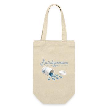 Anker-Antidepressiva Design - Geschenkbeutel für Flaschen - Natur - Vorne