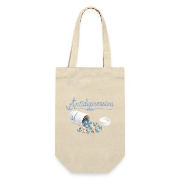 AnkerPillen Blaues Meeresbild - Geschenkbeutel für Flaschen - Natur - Vorne