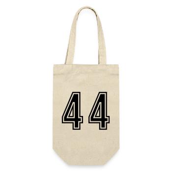 44 Zahl symbol - Geschenkbeutel für Flaschen - Natur - Vorne