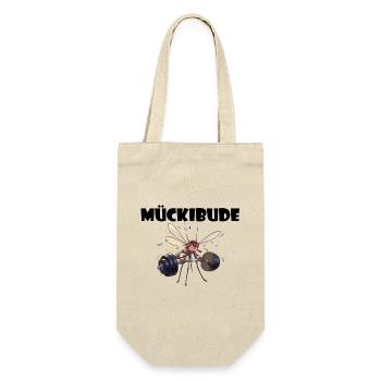 Mückibude Bodybuiling - Geschenkbeutel für Flaschen - Natur - Vorne