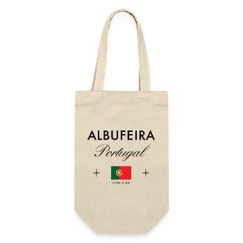 Albufeira Portugal Koordinaten Reise Souvenir - Geschenkbeutel für Flaschen - Natur - Vorne