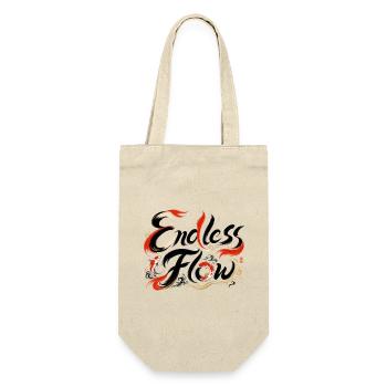 Endless Flow | Japanische Zen Kunst - Geschenkbeutel für Flaschen - Natur - Vorne