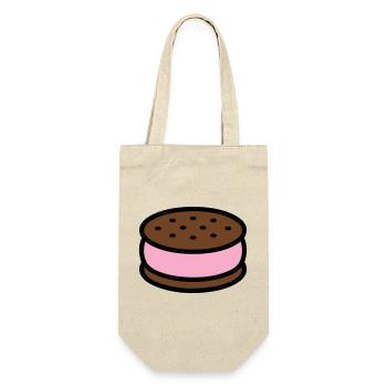 Eissandwich Keks Grafik - Gift Bag for Bottles - nature - Front