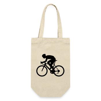 Road Bike Silhouette Cycling - Gift Bag for Bottles - nature - Front