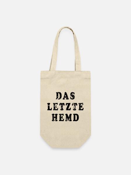 Das letzte Hemd Ironie - Geschenkbeutel für Flaschen - Natur