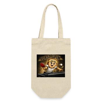 Tabletenns_Toast - Geschenkbeutel für Flaschen - Natur - Vorne