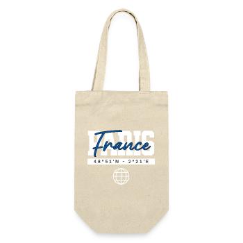 Paris Frankreich Koordinaten Reise Souvenir - Geschenkbeutel für Flaschen - Natur - Vorne
