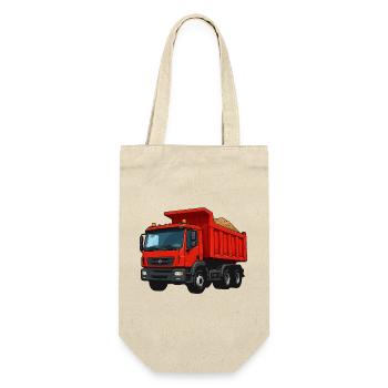 Roter Kipplader Cartoon-Design - Geschenkbeutel für Flaschen - Natur - Vorne