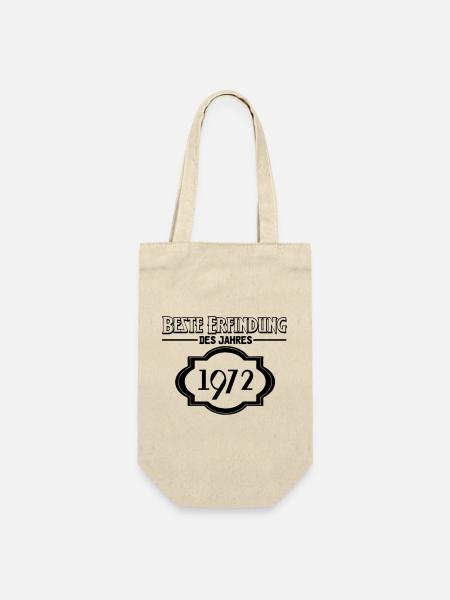 Beste Erfindung 1972 Geburtstag Geschenk - Geschenkbeutel für Flaschen - Natur