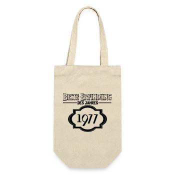 Beste Erfindung des Jahres 1977 Geschenk - Geschenkbeutel für Flaschen - Natur - Vorne