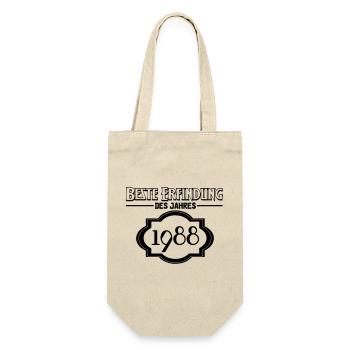 Beste Erfindung des Jahres 1988 Geschenk - Geschenkbeutel für Flaschen - Natur - Vorne