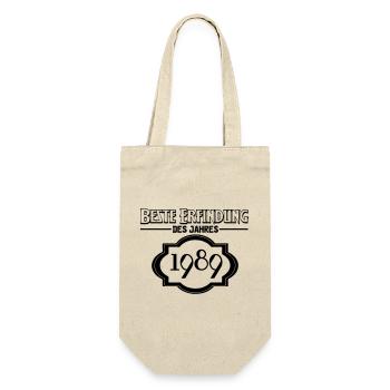 Beste Erfindung des Jahres 1989 Geschenk - Geschenkbeutel für Flaschen - Natur - Vorne