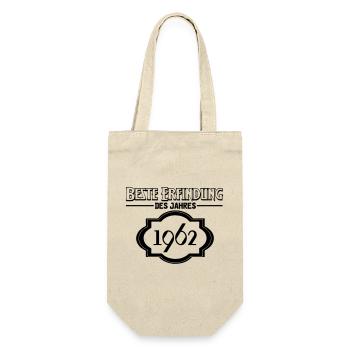 Beste Erfindung des Jahres 1962 Geschenk - Geschenkbeutel für Flaschen - Natur - Vorne
