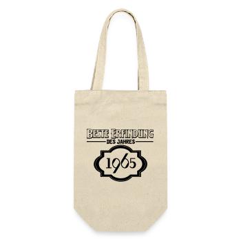 Beste Erfindung des Jahres 1965 Geschenk - Geschenkbeutel für Flaschen - Natur - Vorne