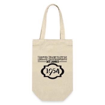 Beste Erfindung des Jahres 1954 Geschenk - Geschenkbeutel für Flaschen - Natur - Vorne
