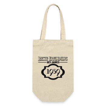 Beste Erfindung des Jahres 1959 Geschenk - Geschenkbeutel für Flaschen - Natur - Vorne