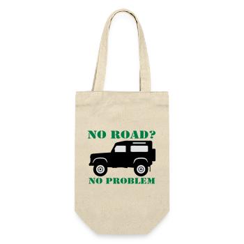 Offroad ,Geländewagen , 4x4 Fun , No Road (25) - Geschenkbeutel für Flaschen - Natur - Vorne