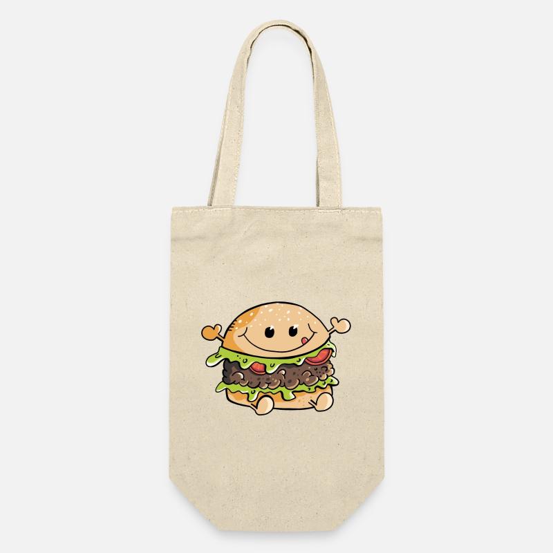 Hamburger délicieux Kawaii - Burger - Restauration rapide - Fun - Sac à bouteille - nature