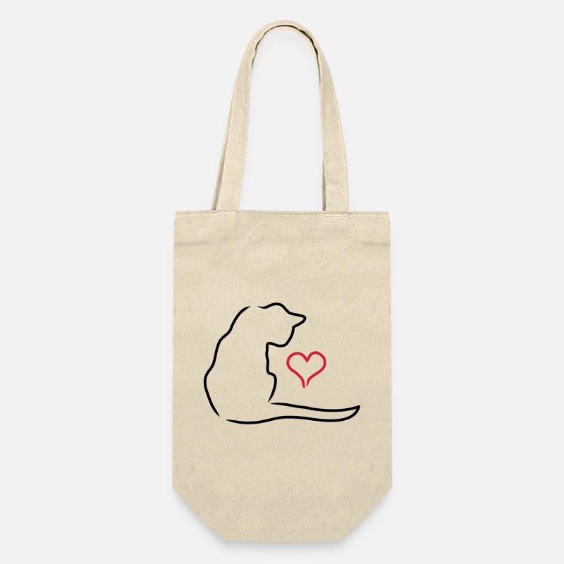 Chat - Sac à bouteille - nature