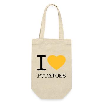 J’AIME LES POMMES DE TERRE Pommes de terre Purée de pommes de terre - Sac à bouteille - nature - Devant