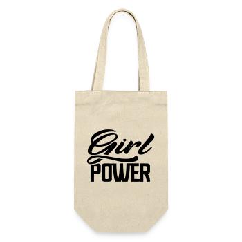 girlpower - Geschenkbeutel für Flaschen - Natur - Vorne