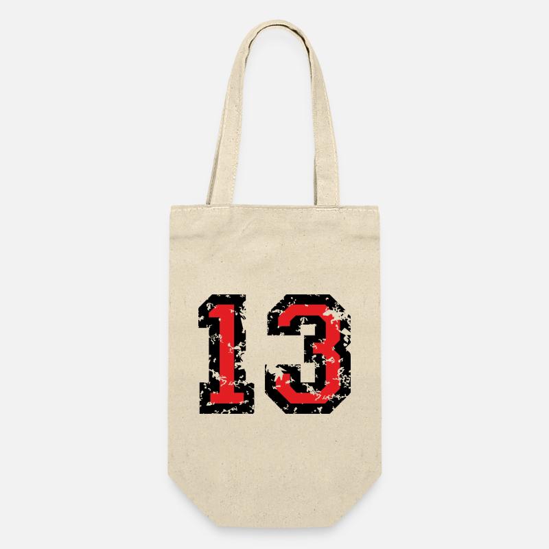 The Number Thirteen - No. 13 (two-color) red - Gift Bag for Bottles - nature