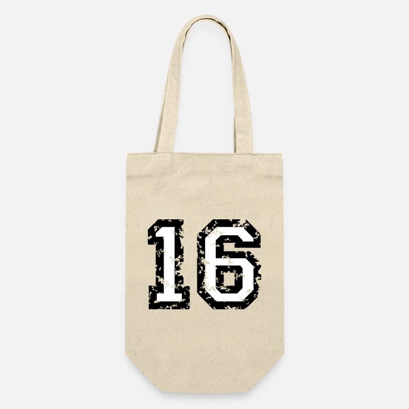 Le numéro seize - No. 16 (deux couleurs) blanc - Sac à bouteille - nature