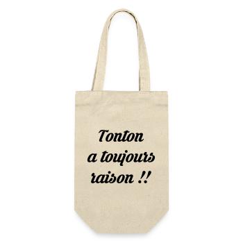 Tonton - Oncle - Neveu - Nièce - Bébé - Naissance - Sac à bouteille - nature - Devant
