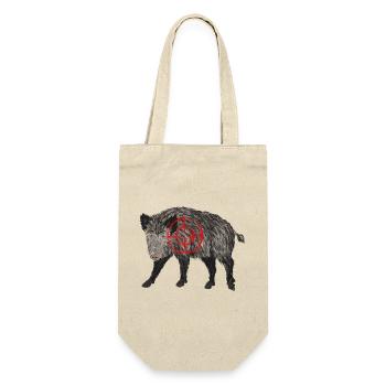 boar - Gift Bag for Bottles - nature - Front