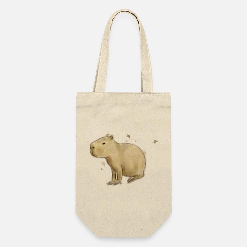 Capybara - Geschenkbeutel für Flaschen - Natur
