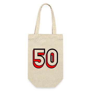 50 ANS. 50e ANNIVERSAIRE. ANNIVERSAIRE 50 ANS. 50 - Sac à bouteille - nature - Devant