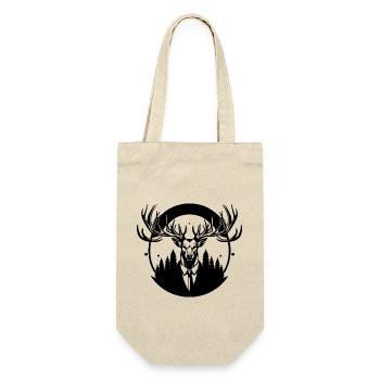 boss hirsch - Geschenkbeutel für Flaschen - Natur - Vorne