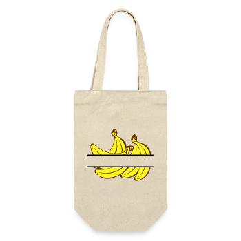 Banana banner with yellow bananas - Gift Bag for Bottles - nature - Front