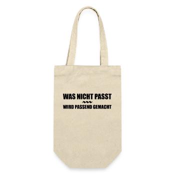 Handwerker Handyman Handwerk Werkzeug Baustelle - Geschenkbeutel für Flaschen - Natur - Vorne
