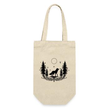 Mystic Wolf Forest Night Nature Pagan - Gift Bag for Bottles - nature - Front