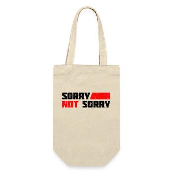 Sorry Not Sorry. Ironic and Funny Design - Gift Bag for Bottles - nature - Front