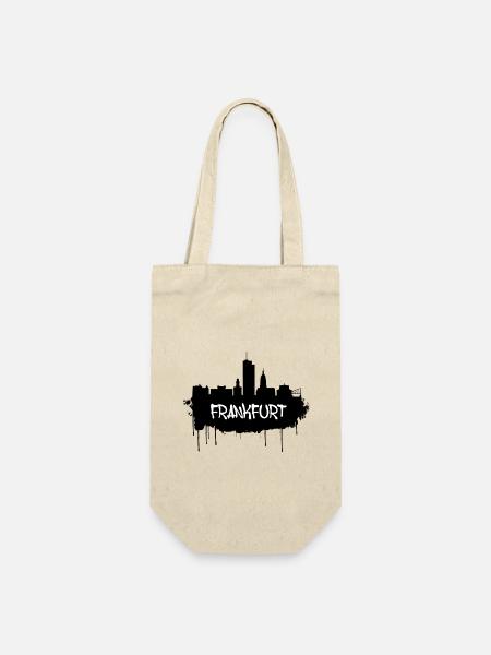Frankfurt Graffiti Skyline - Geschenkbeutel für Flaschen - Natur