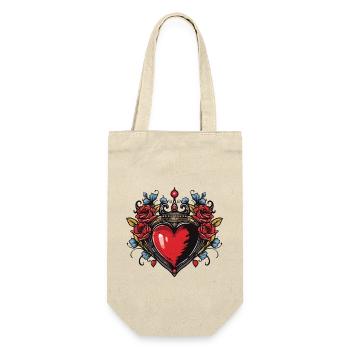 Heart Symbol Love - Gift Bag for Bottles - nature - Front