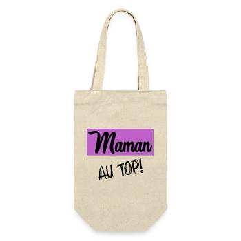 MUTTERTAG. SCHÖNEN MUTTERTAG. MAMA - Geschenkbeutel für Flaschen - Natur - Vorne
