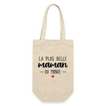 The World's Most Beautiful Mom Gift - Gift Bag for Bottles - nature - Front