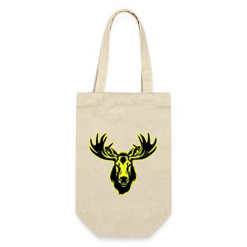 Moose Head Portrait Icon - Gift Bag for Bottles - nature - Front