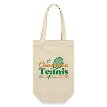 Tennis Club - Geschenkbeutel für Flaschen - Natur - Vorne