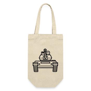 Panzer - Geschenkbeutel für Flaschen - Natur - Vorne