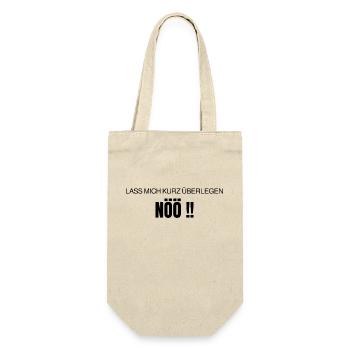 Nö Statement Shirt - Geschenkbeutel für Flaschen - Natur - Vorne